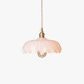 Retro Led Pendant Light With Colorful Glass Flower