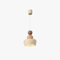 Cream Resin LED Pendant Light for Bedroom Ambience