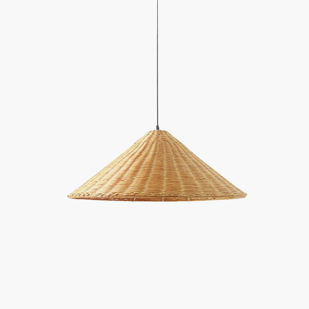 Artisan Rattan LED Pendant Light for Living Rooms