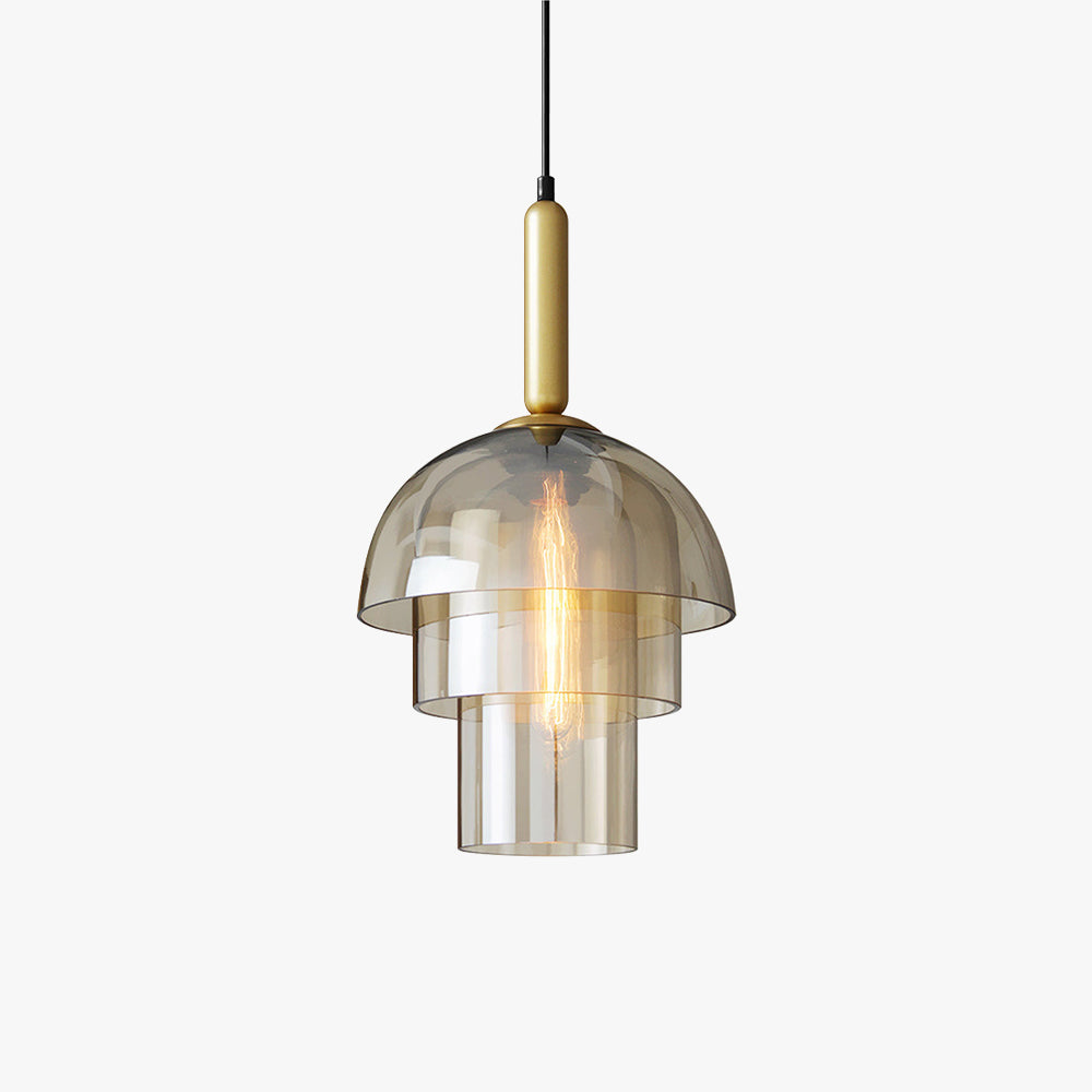 Modern Metal Glass Pendant Light For Living Room Ambiance