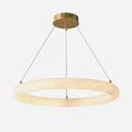 Circular Alabaster Pendant Light With Warm Ambient Glow