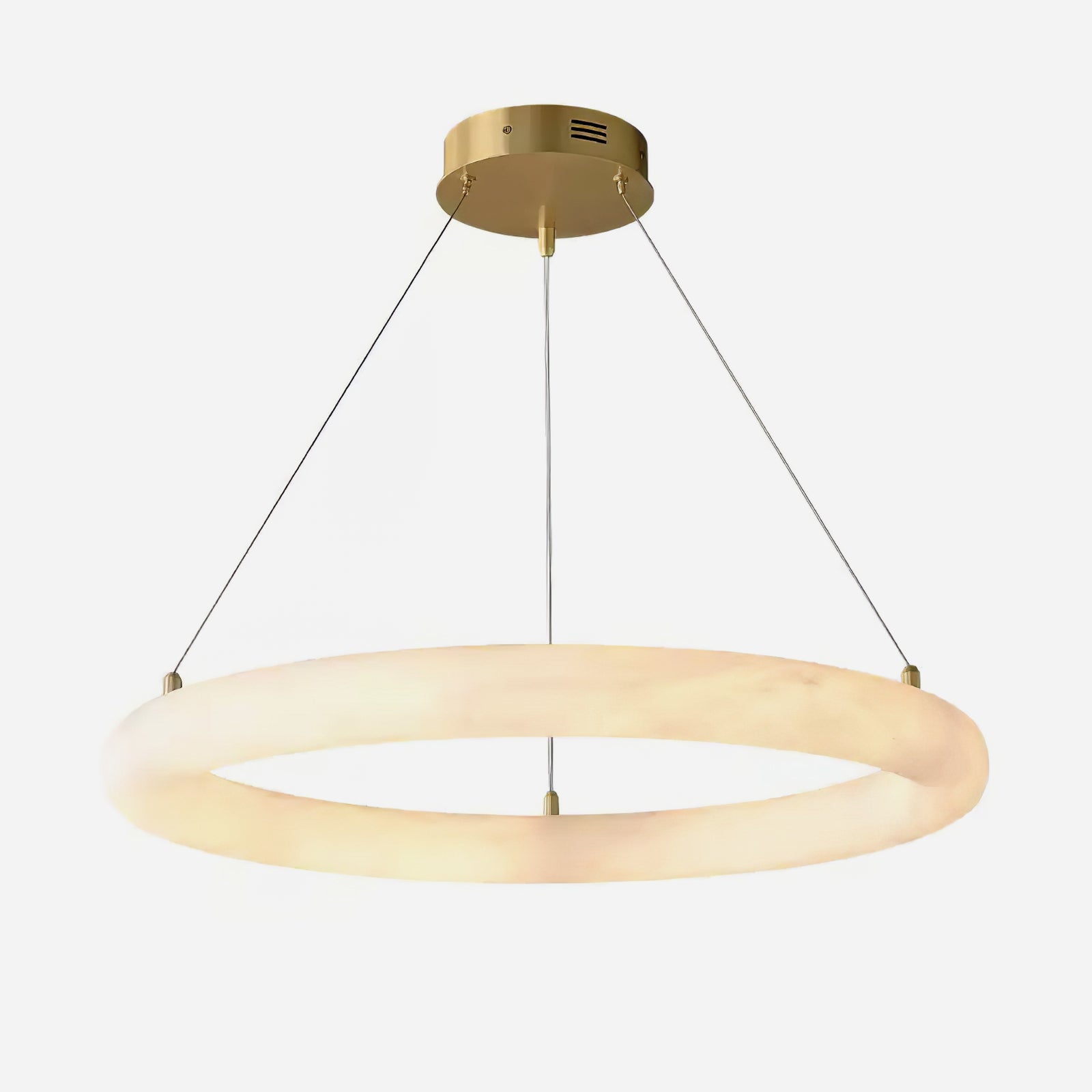 Circular Alabaster Pendant Light With Warm Ambient Glow