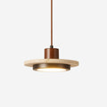 Travertine Led Pendant Light With Dual Color Temperature