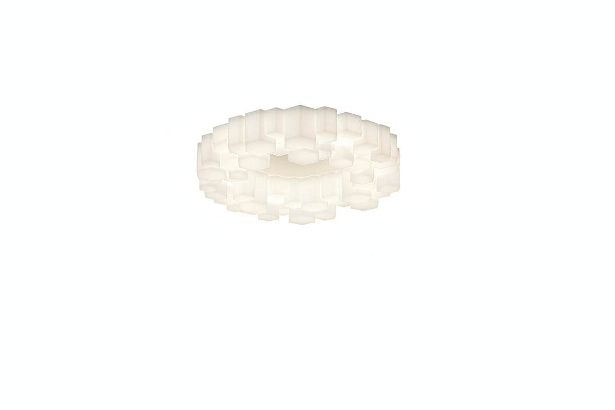 Honeycomb Metal Flush Mount Ceiling Light Warm White