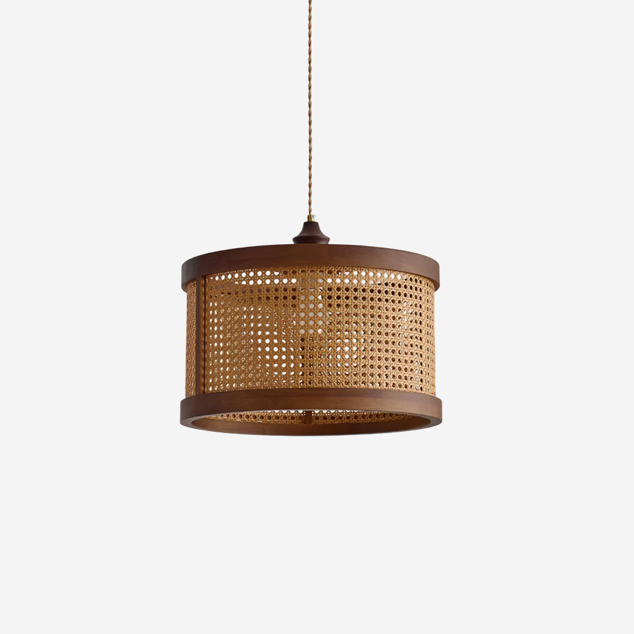 Handwoven Rattan Pendant Lamp for Warm Natural Ambience