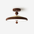 Wooden Frame Round Ceiling Light With Integrated LED 40 Or 50 cm