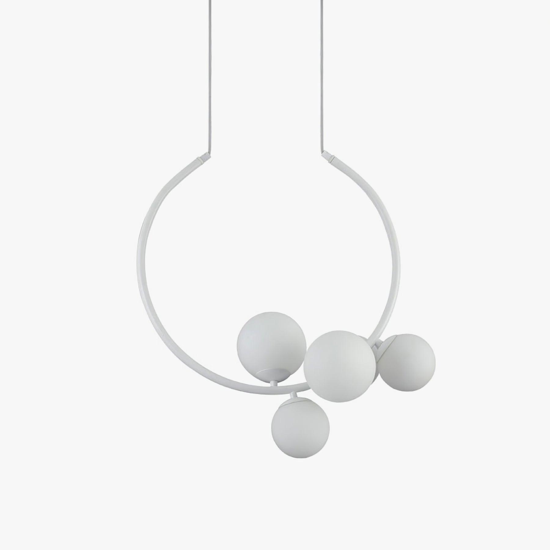 Glass Pendant Light With Metal Frame For Warm Ambient Glow