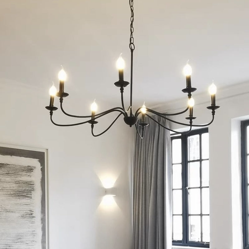 Heritage Metal Candle Chandelier For Living Room