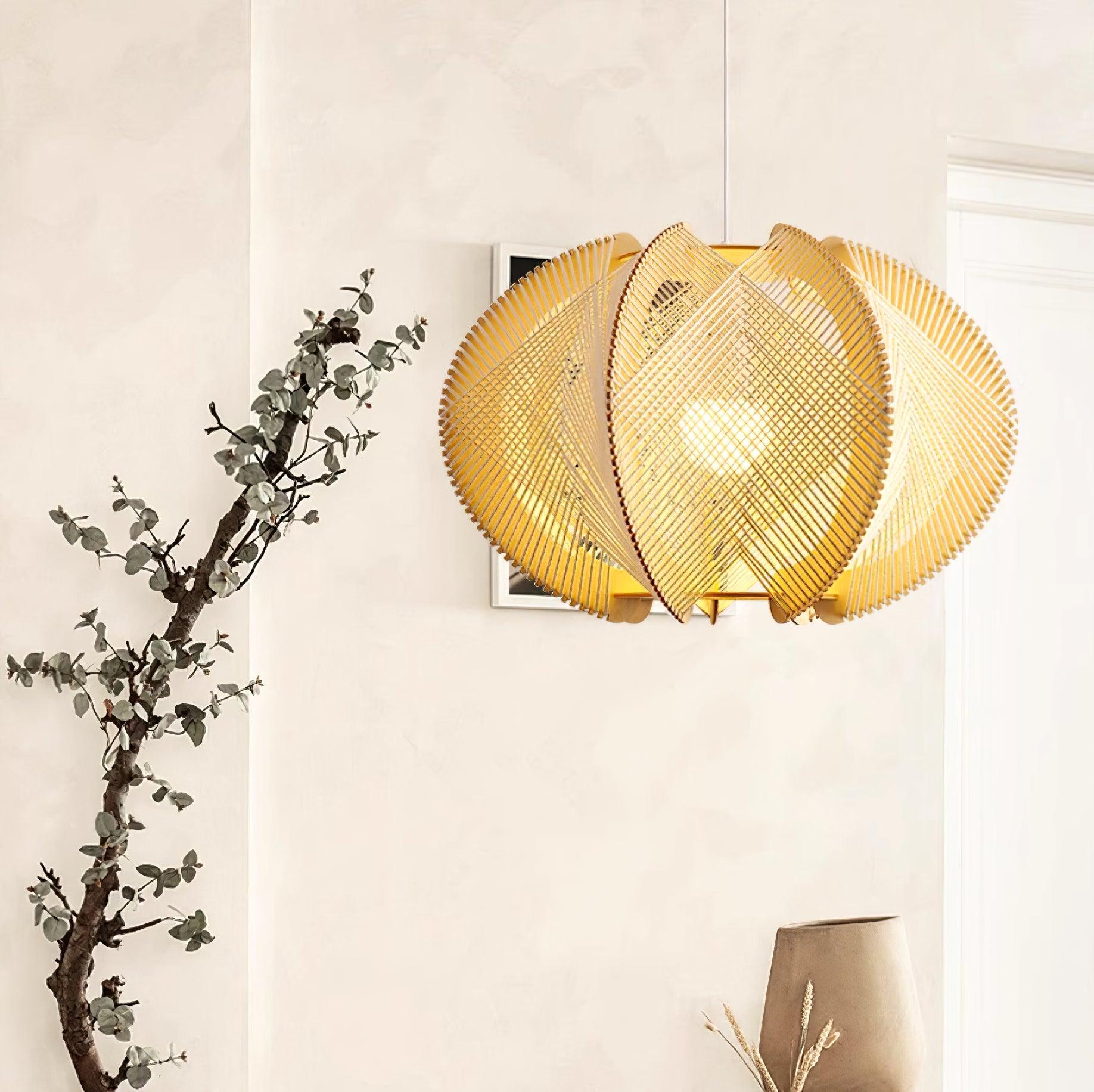Pendant Light With Fabric Shade For Warm Ambience