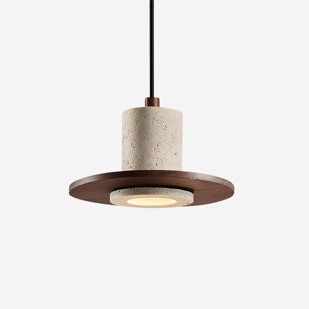 Travertine Pendant Light With Soft Ambient Glow