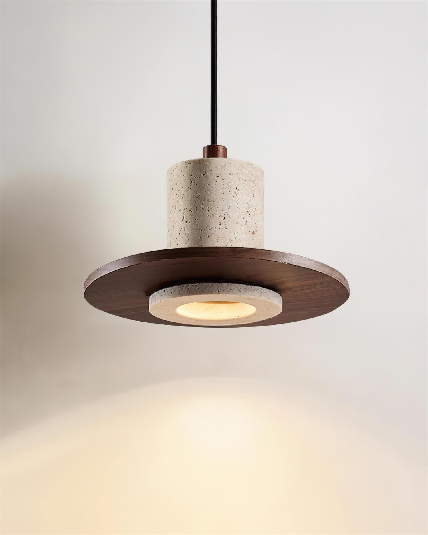 Travertine Pendant Light With Soft Ambient Glow