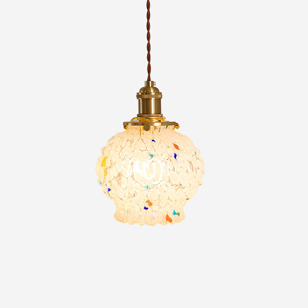 Textured Glass Pendant Lamp With Warm Ambience