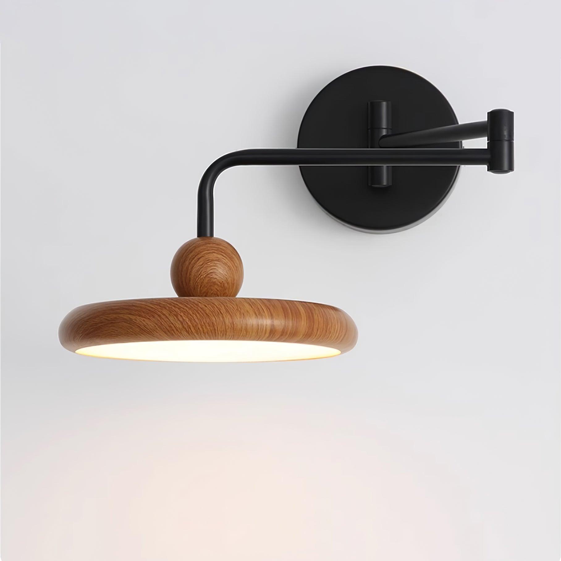 Walnut Wood Wall Light With Integrated LED Dimmable 3000K