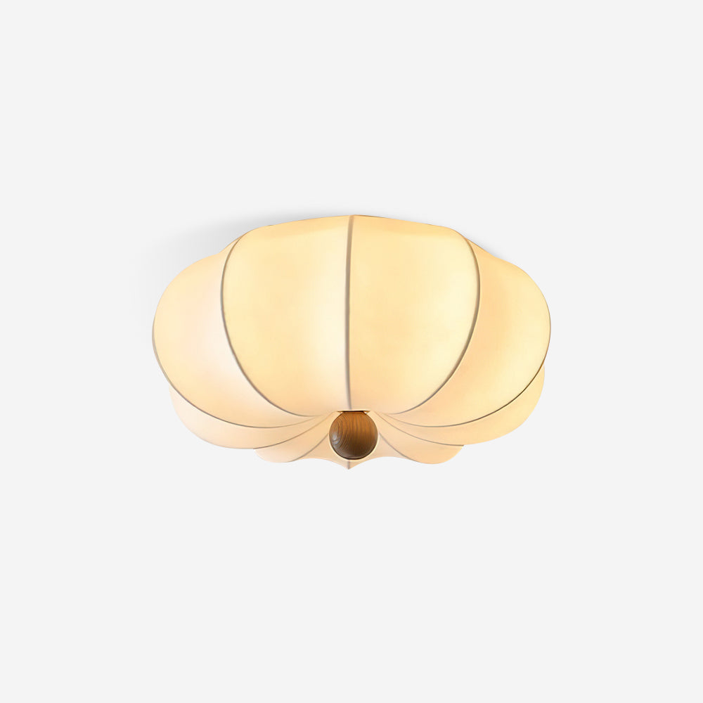 LumiNest Dimmable Flush Mount Ceiling Light With Fabric Shade
