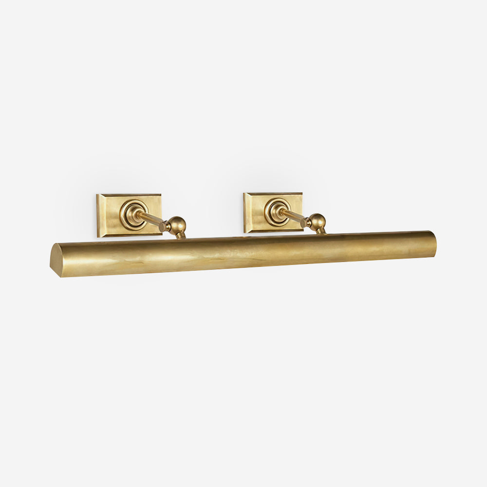 Brass Double Wall Light With Black Accents E14 Damp Rated