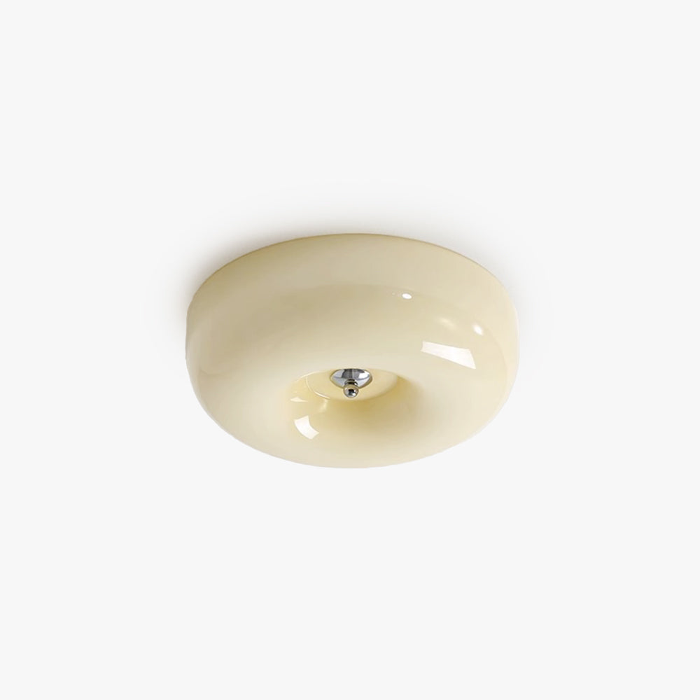Cream Glass Ceiling Light For Bedroom And Living Spaces