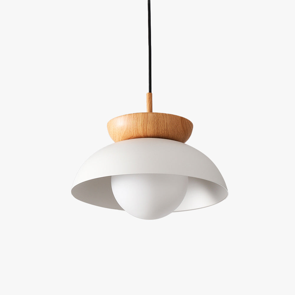 Scandinavian Wood and Metal Pendant Lamp Delivers Warmth