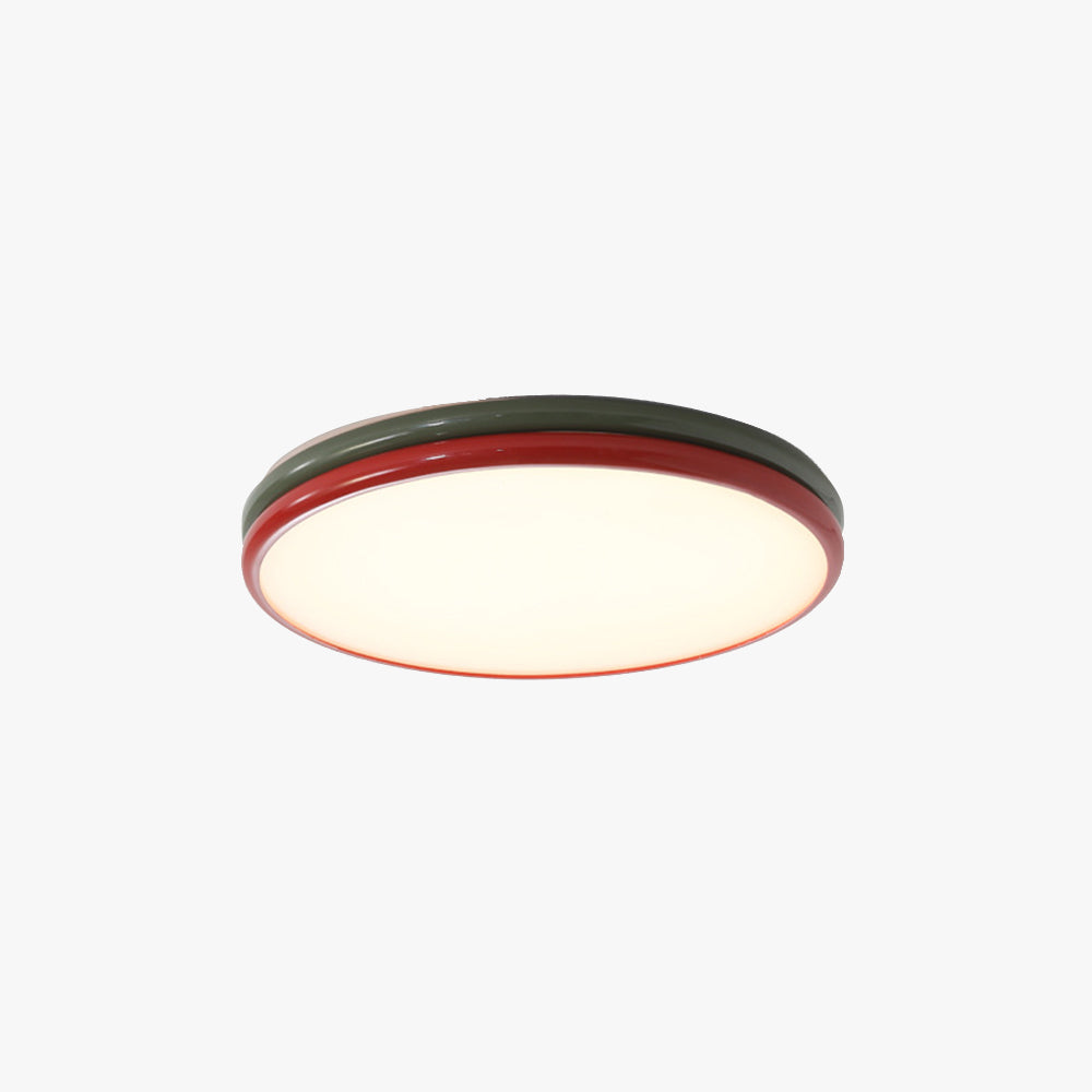 Red Modern LED Flush Mount Ceiling Light For Living Room And Bedroom