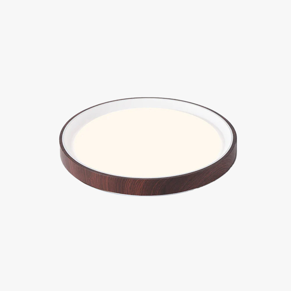 Contemporary LED Dimmable Flush Mount Ceiling Light White Wood