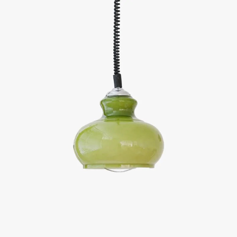 Green Retro Pendant Light For Living Room Ambient Glow