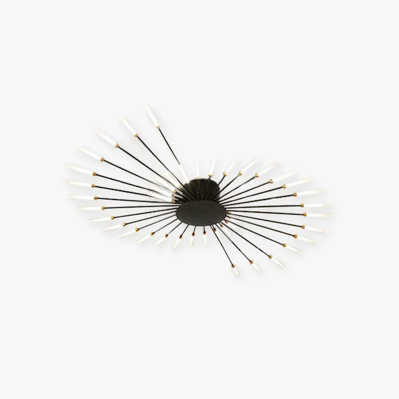 Spiral Fireworks Flush Mount Ceiling Light Black And Gold