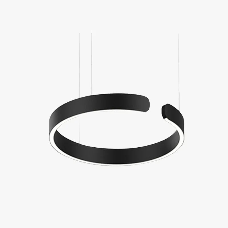 Lux Geometric Led Ring Pendant Delivers Soft Ambience