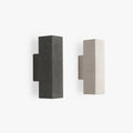 Minimalist Cement Square Outdoor Wall Light White Finish