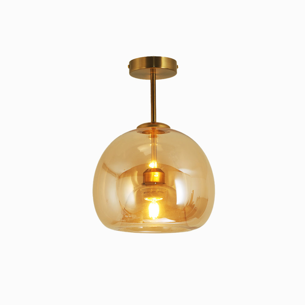 Inverted Goblet Glass Pendant Light With Warm Ambient Glow