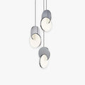 Soft Warm Glow Disc Pendant Light in Gold and Silver