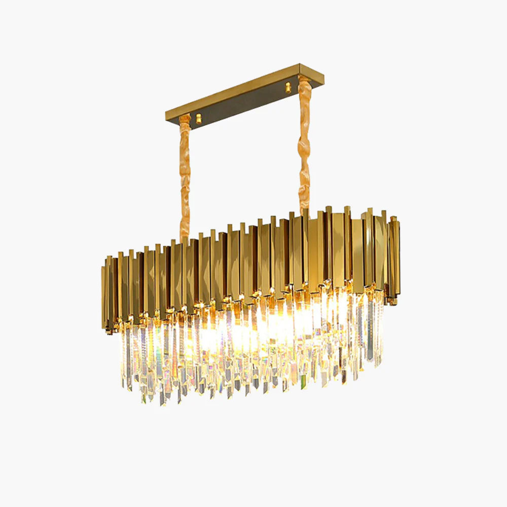 Lux Nordic Gold Crystal Chandelier For Dining And Living Room