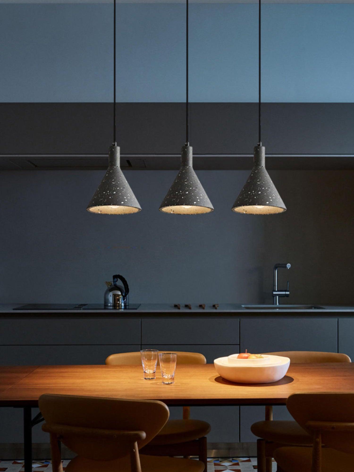 Minimalist Cement Pendant Light For Warm Ambience