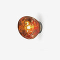 Amber Glass Wall Lamp Two Sizes Available Damp Rated E27