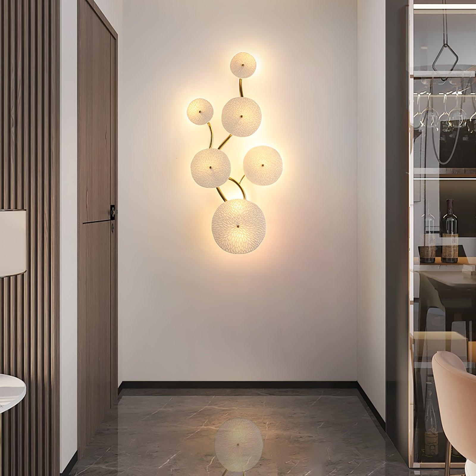 Serene Ceramic Lotus Petal Wall Light