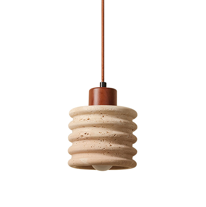 Travertine Pendant Light With Ambient Glow