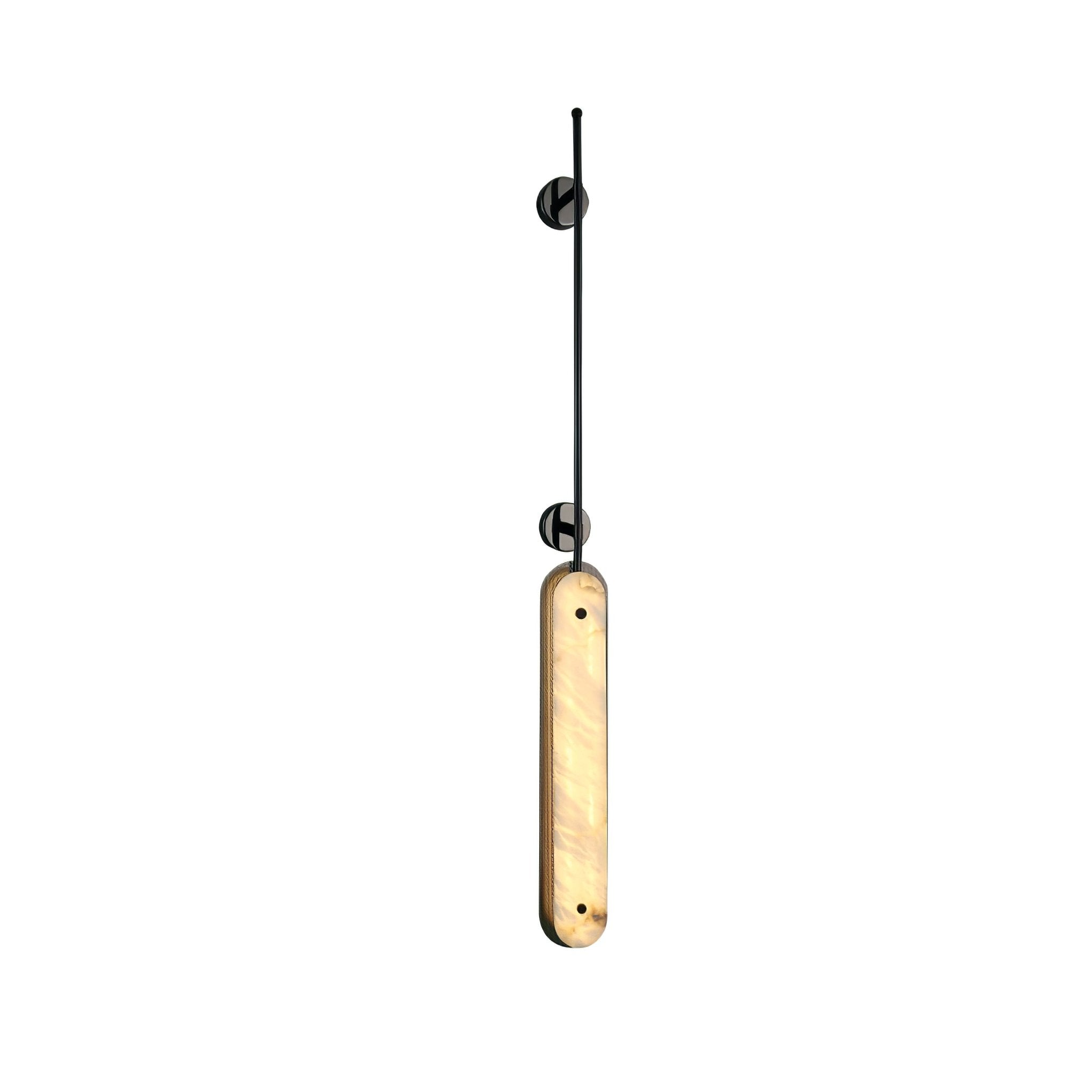 Vertical Alabaster Pendant Light With Warm Ambience