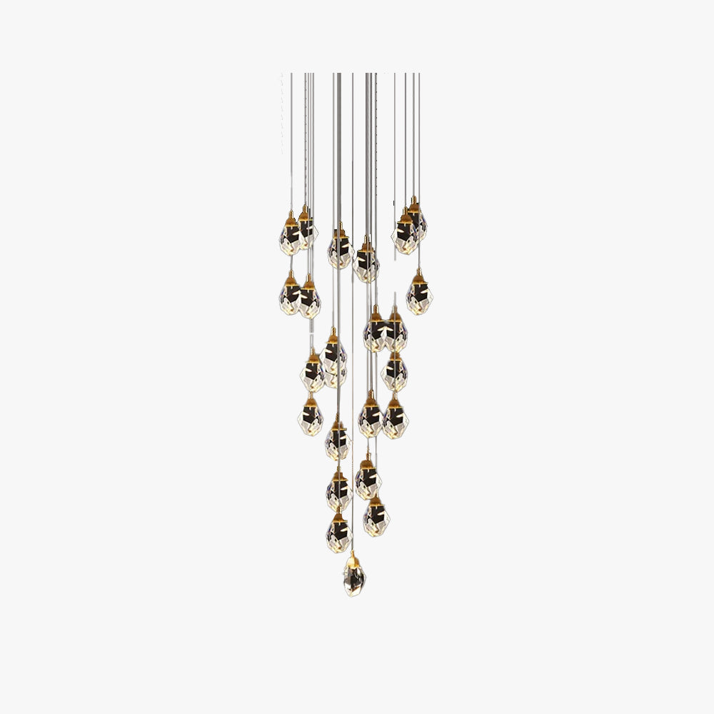 Luxe Ball Glass and Metal Pendant Light in Gold Finish