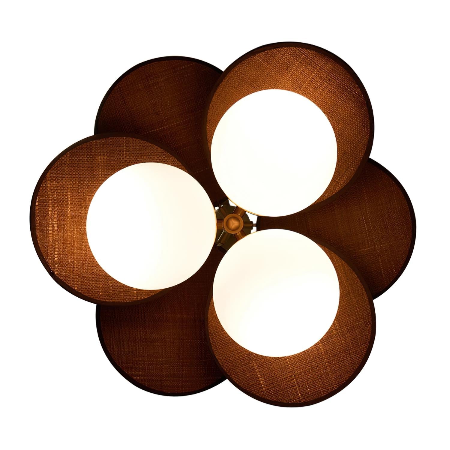 Natural Wood Petal Pendant Light For Warm Ambience