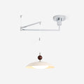 Adjustable Pendant Light With White Acrylic Shade And Walnut