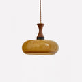 Charlotte Pendant Light With Antique Brown Glass Shade