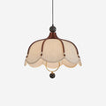 Antique Style Fabric Pendant Light With Warm Glow