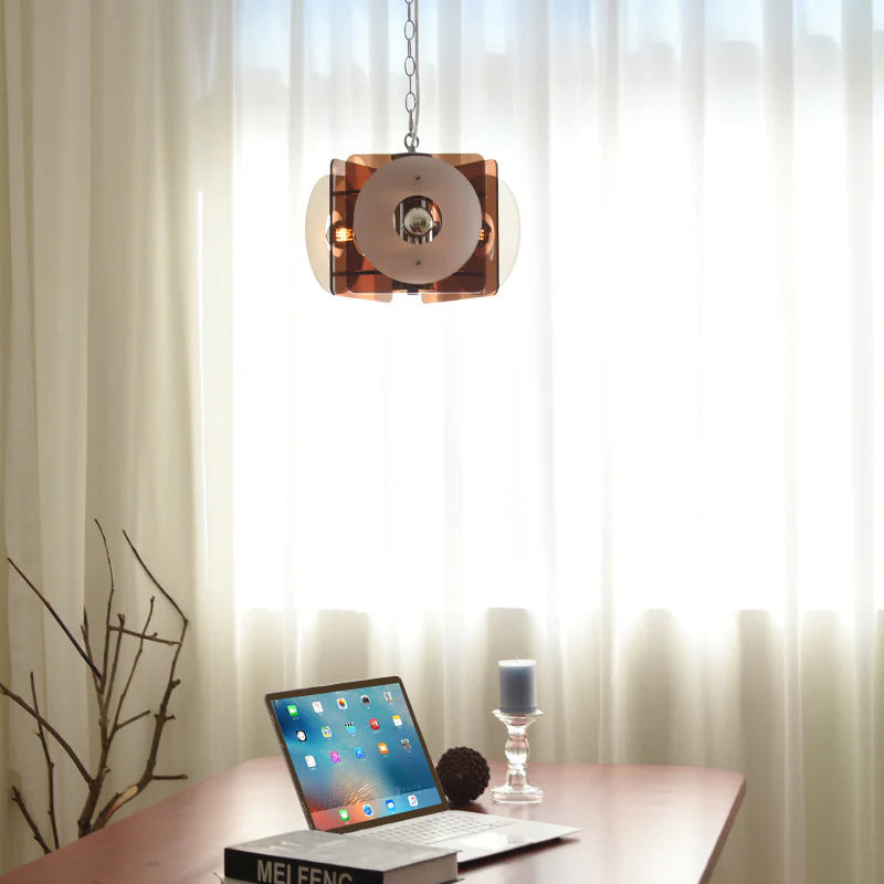Suspension En Verre Brun Pour Salle À Manger Élégance Moderne