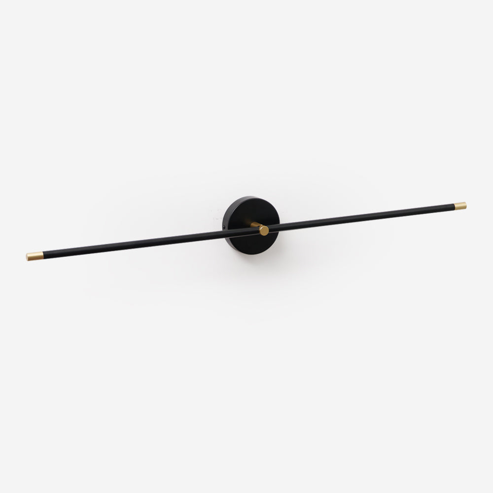 Minimalist Linear Wall Lamp With Double End LEDs Gold Or Black