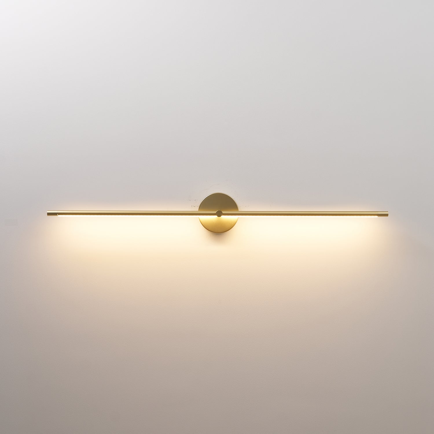 Minimalist Linear Wall Lamp With Double End LEDs Gold Or Black