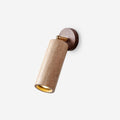 Adjustable Travertine Wall Light With Wood And Metal Details