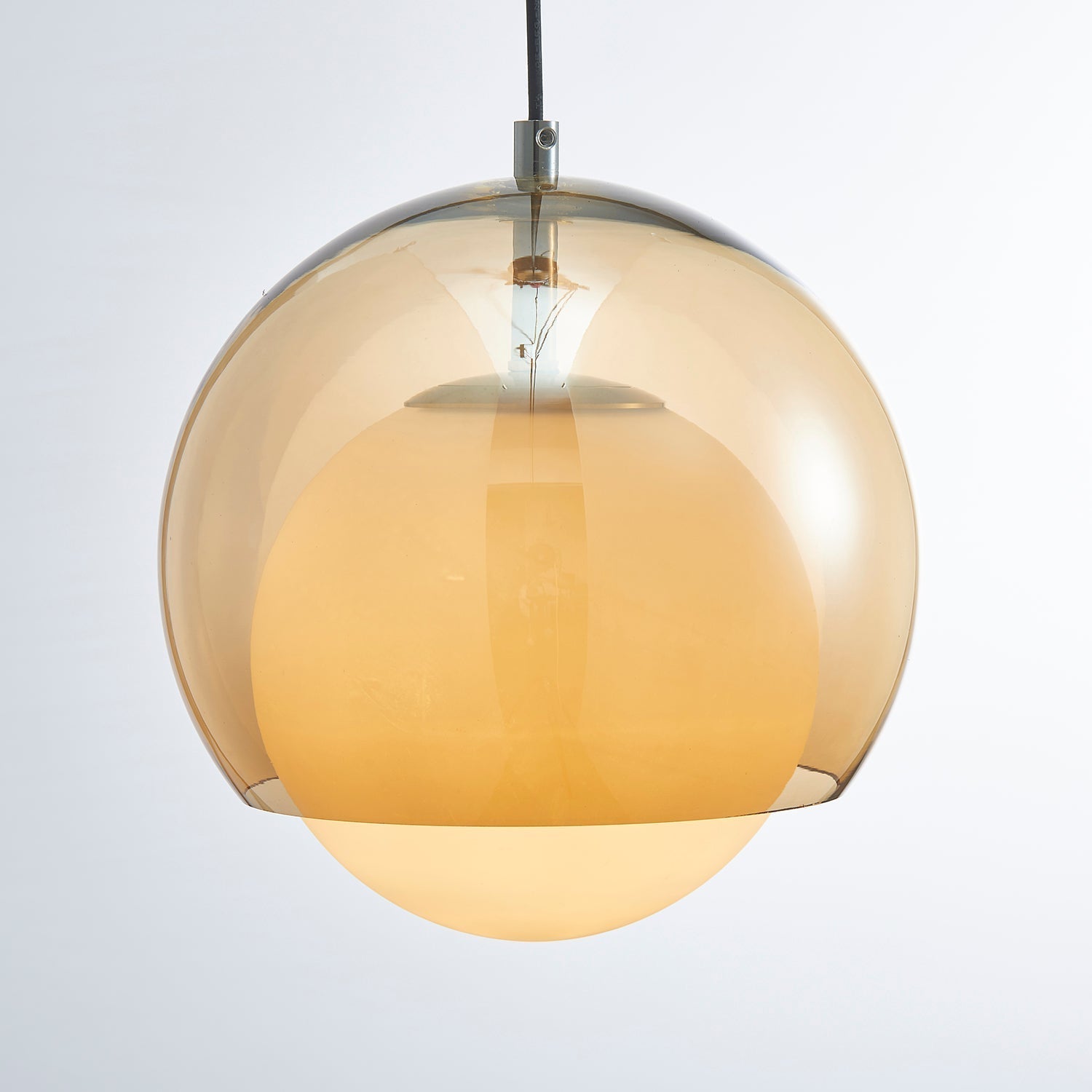 Pendant Light With Double Glass Globes For Ambient Glow