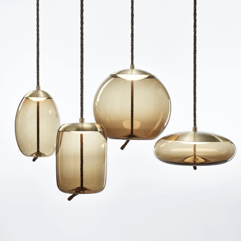 Nordic Glass Pendant Light With Energy Efficient LED