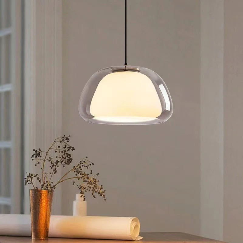 LED Pendant Light With Glass And Metal For Living Room