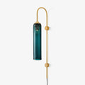 Aurora Mouth Blown Glass Wall Light With Tall Cylindrical Shade