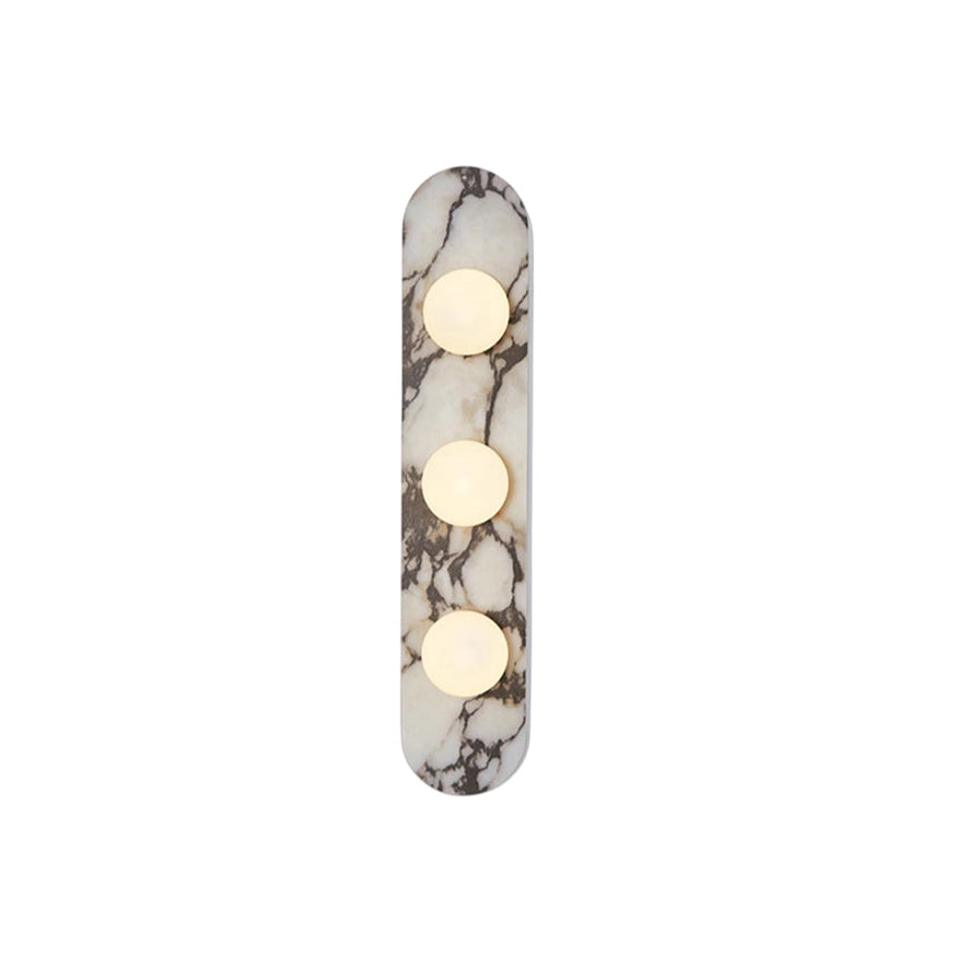 Sculptural Italian Marble Wall Light With Glass Shade