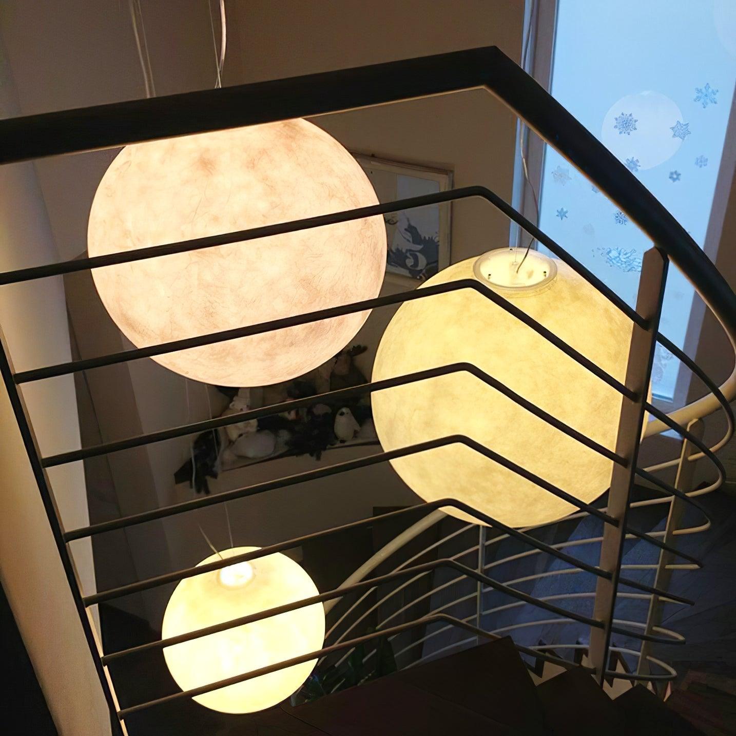 Lunar Inspired Pendant Light With Ambient Glow